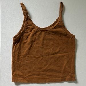 Shop Arq crop tank top in toffee